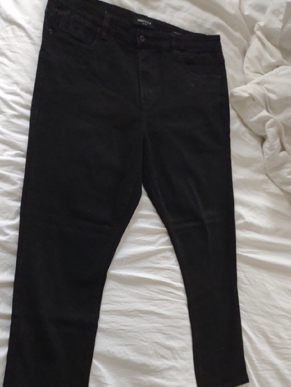 Kenneth Cole Black Straight Fit Jeans - Classic Waistband